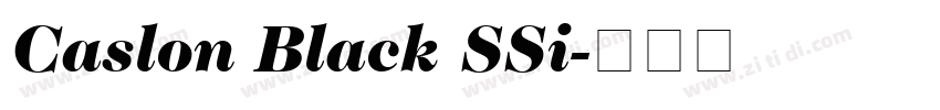 Caslon Black SSi字体转换